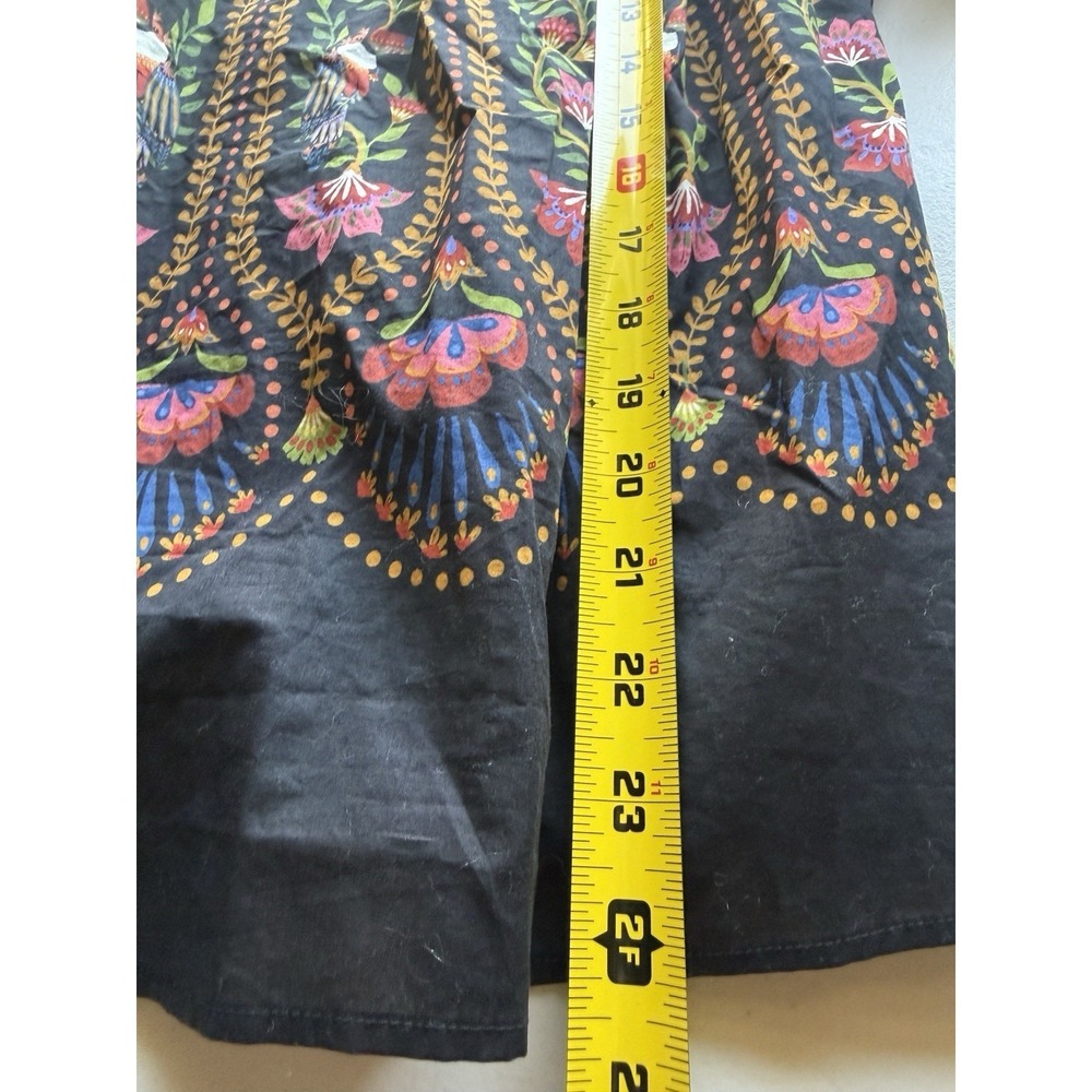 Farm Rio XL Bird Floral Lace Yoke Long Sleeve Boho Blouse - Picture 13 of 14